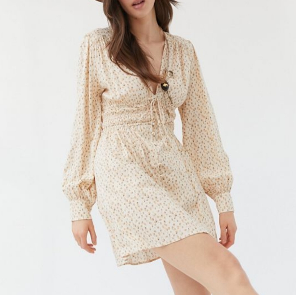 UO Asher Button-Front Dress Sz S